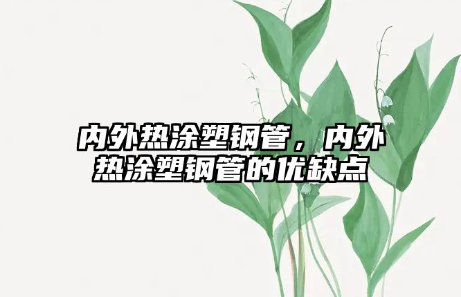 內外熱涂塑鋼管，內外熱涂塑鋼管的優(yōu)缺點