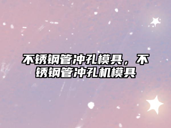 不銹鋼管沖孔模具，不銹鋼管沖孔機(jī)模具