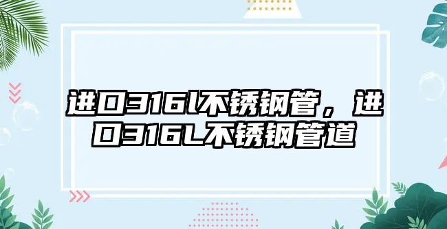進口316l不銹鋼管，進口316L不銹鋼管道